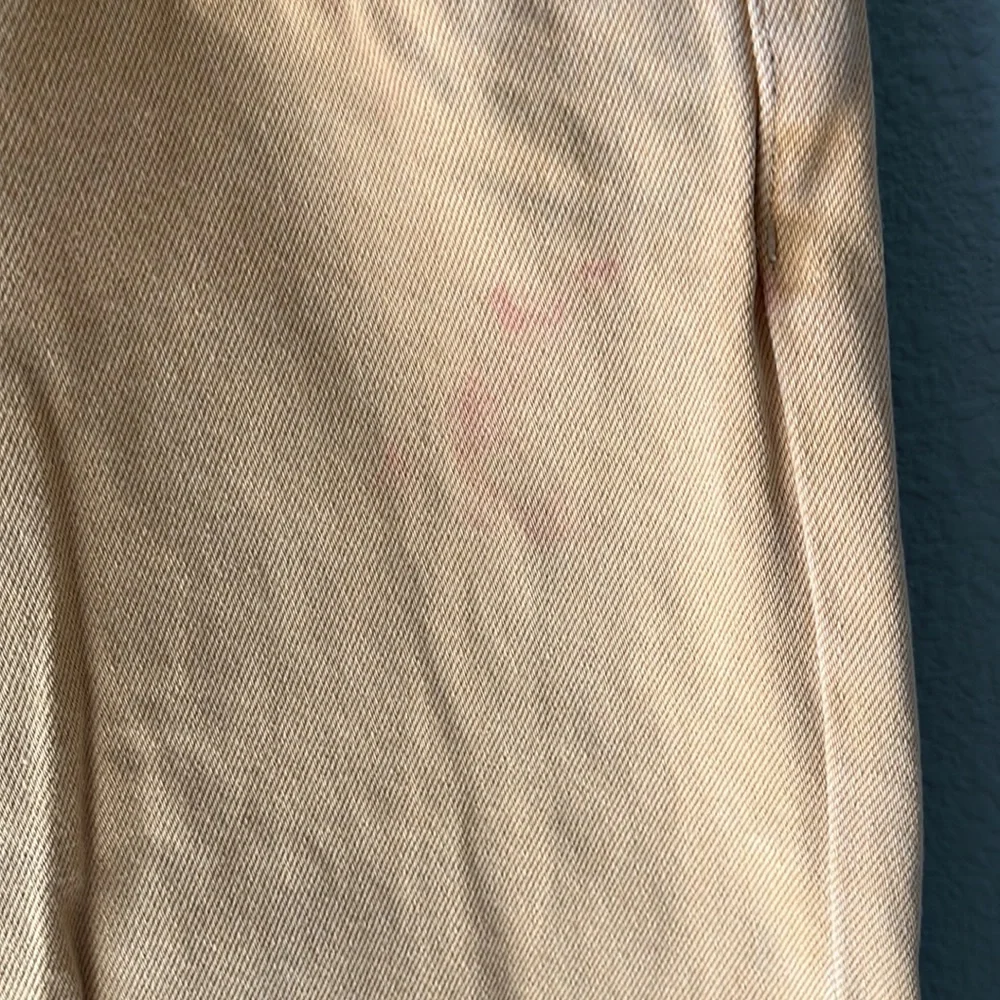 Monki EU brand jeans, women size 12, yellowish tan color, unfortunate st… - Picture 8 of 12